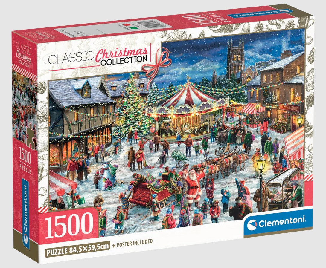 CLEMENTONI CASSE-TÊTE 1500 PIÈCES - LA FOIRE DE NOËL #31725