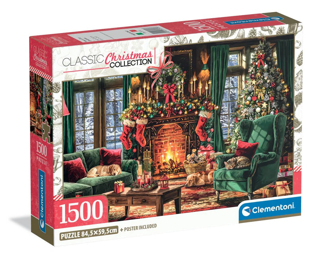 CLEMENTONI CASSE-TÊTE 1500 PIÈCES - PASSEZ UN NOËL CHALEUREUX #31757