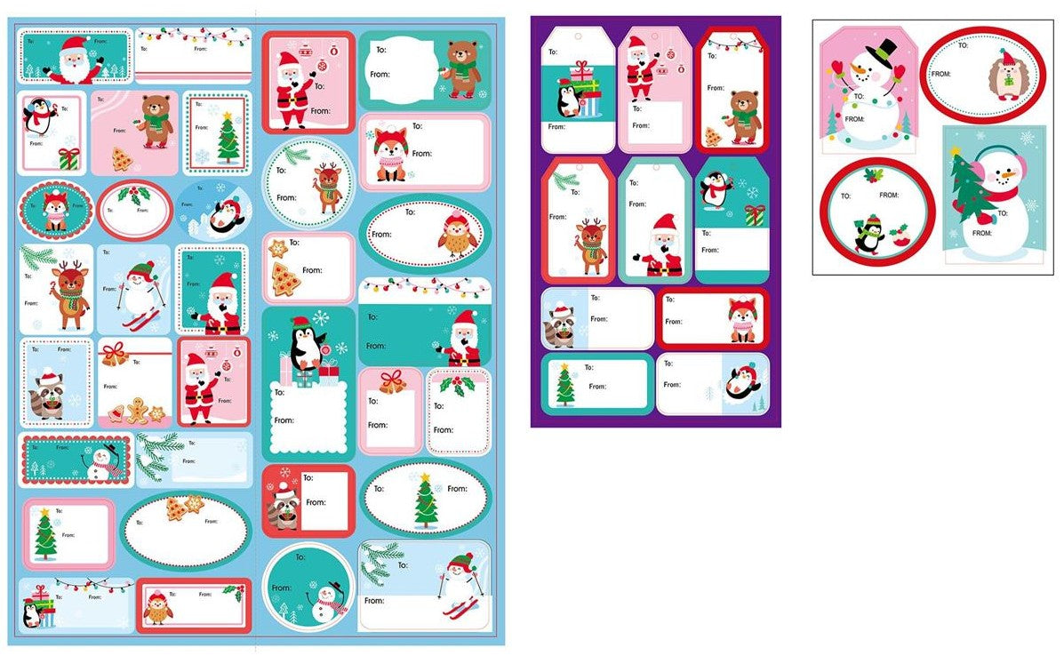 48 ÉTIQUETTES D'IDENTIFICATION POUR CADEAUX DE NOÊL