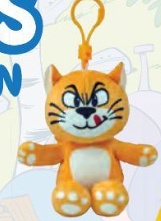 TY BEANY BABIES SCHTROUMPF - AZRAEL LE CHAT PORTE-CLÉS 12.7 CM (5")