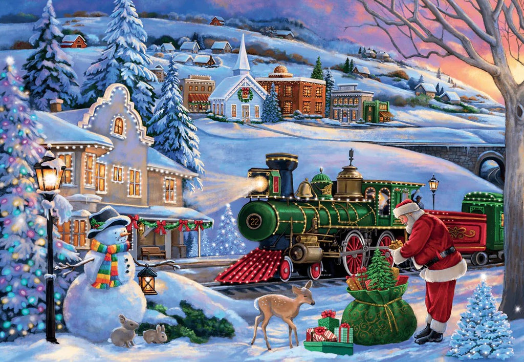 CLEMENTONI CASSE-TÊTE 500 PIÈCES - TRAIN DE NOËL #35566