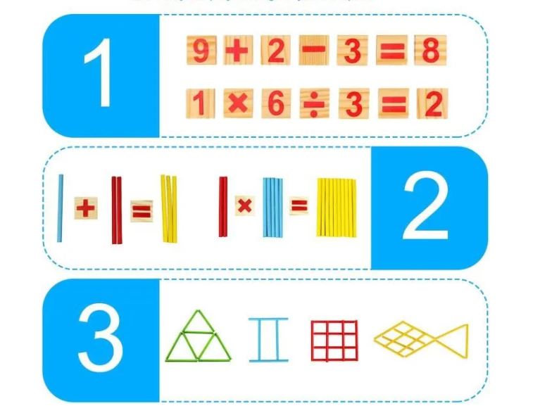 JEU ENSEMBLE DE BÂTONS MATHÉMATIQUES