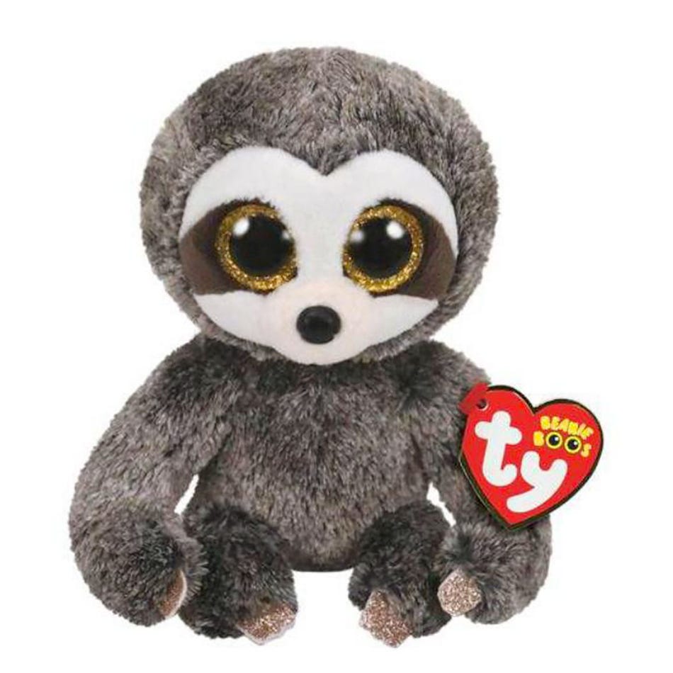 TY BEANIE BOOS PLUSH TOY - SMALL GREY SLOTH DANGLER