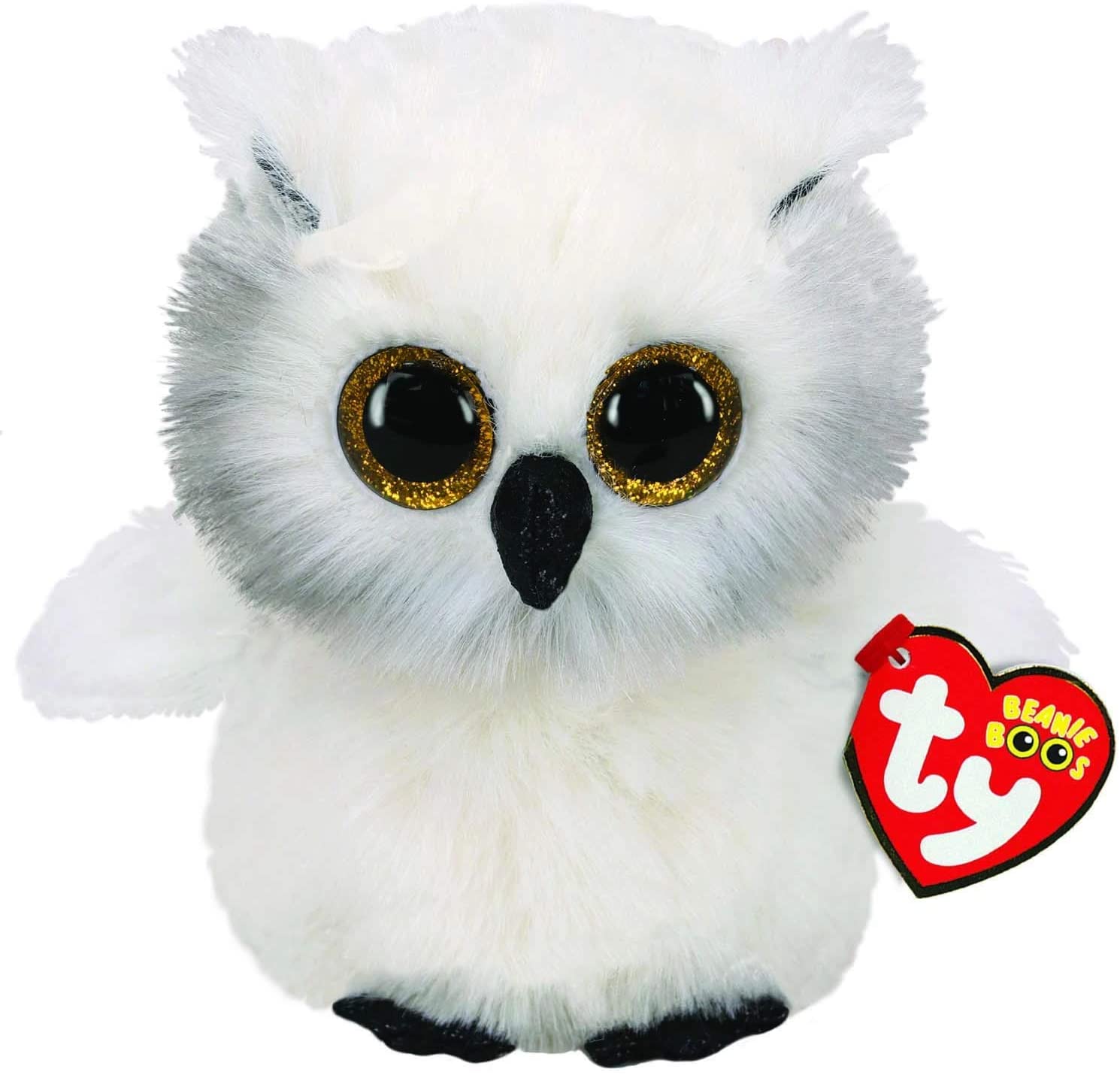 PELUCHE TY BEANIE BOOS - AUSTIN HIBOU BLANC PETIT 6"