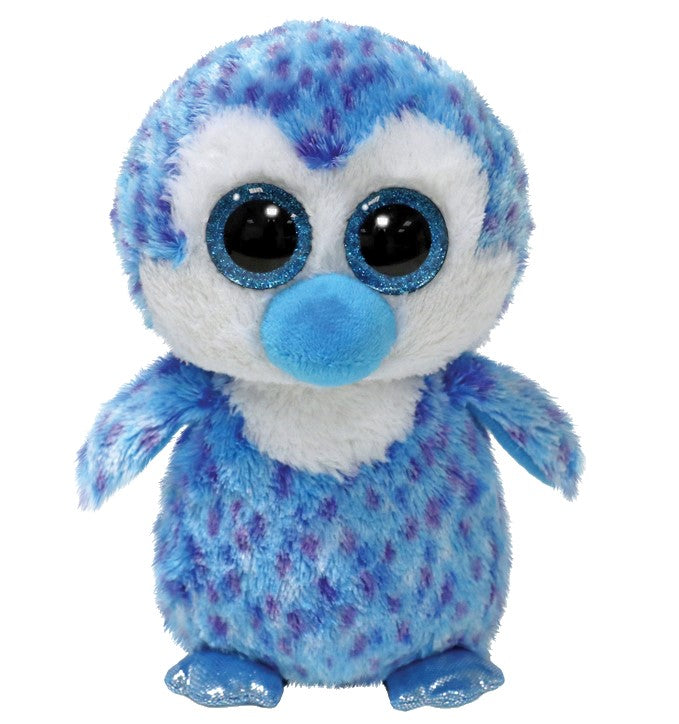 TY BEANIE BOOS PLUSH - TONY THE BLUE PENGUIN SMALL 6"