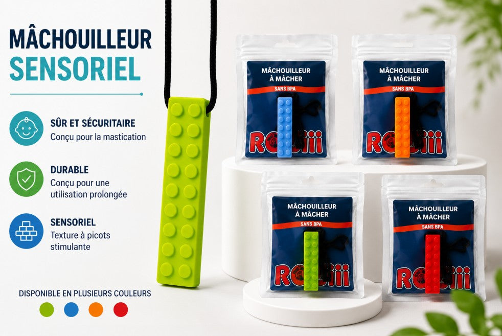 ROBIII - COLLIER MÂCHOUILLEUR BRIQUE ASST