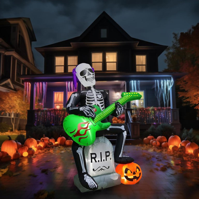 SQUELETTE GONFLABLE LUMINEUX – HALLOWEEN ROCKEUR *EXCLUSIF À CHICOUTIMI*