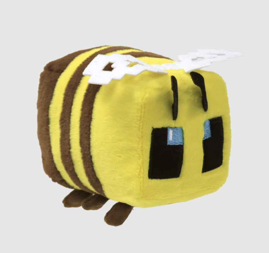 TY BEANY BABIES MINECRAFT PLUSH - YELLOW BEE FLOPPY SMALL 6"