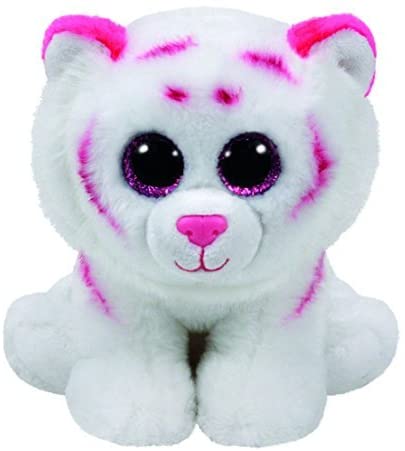 PELUCHE TY BEANIE BOOS- TABOR TIGRE BLANC ET ROSE PETIT 6"