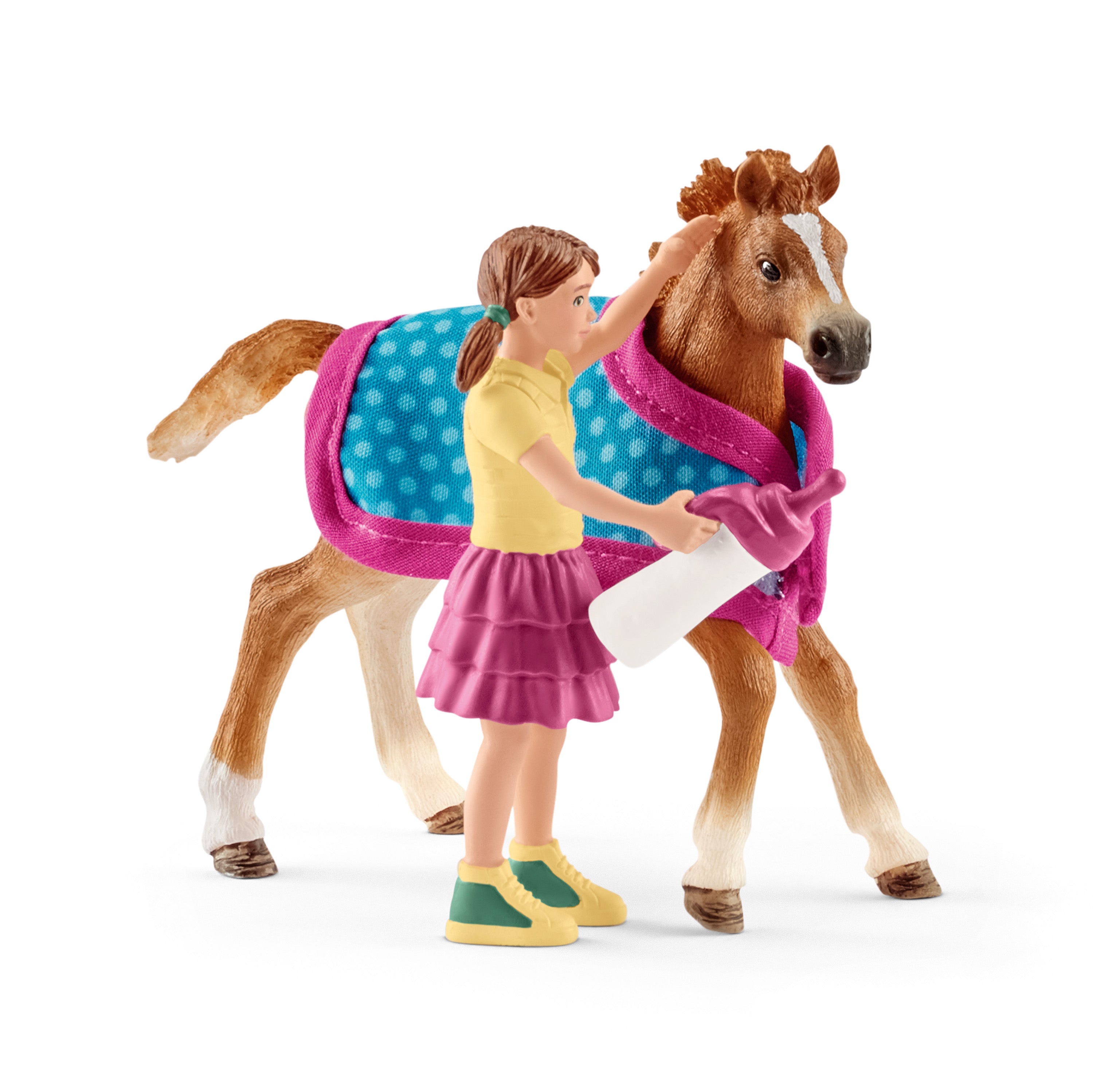 SCHLEICH - FOAL WITH BLANKET #42361