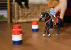 SCHLEICH - COWGIRL WITH BARRELS #42576