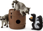 SCHLEICH - RATONS ET MOUFFETTE LES MÉFAITS DE LA NOIX (LA CHASSE AUX NOIX) #42596