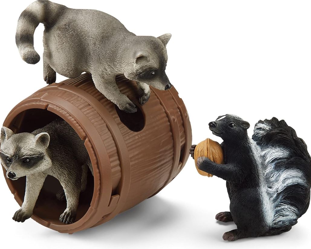 SCHLEICH - RATONS ET MOUFFETTE LES MÉFAITS DE LA NOIX (LA CHASSE AUX NOIX) #42596
