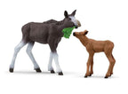 SCHLEICH - MOOSE COW WITH CALF #42629