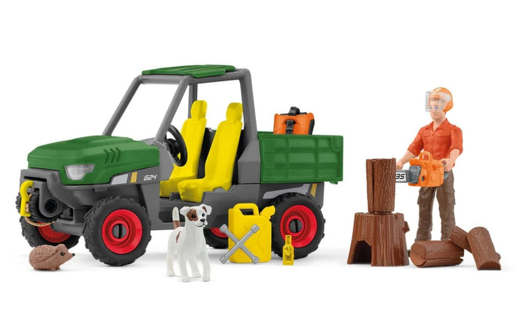 SCHLEICH - FOREST RANGER WITH VEHICLE #42659 *CHICOUTIMI EXCLUSIVE*