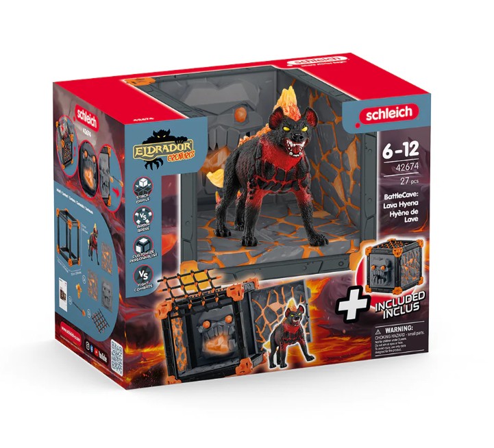 SCHLEICH - LAVA HYENA BATTLE CAVE #42674 *CHICOUTIMI EXCLUSIVE*