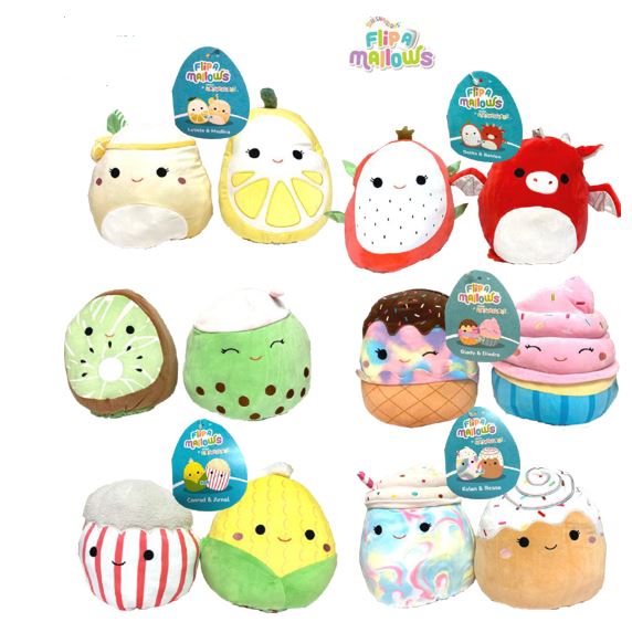 PELUCHE SQUISHMALLOWS FLIP-A-MALLOW - ALIMENTS 12" ASST