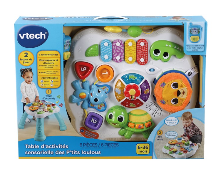 VTECH - TABLE D'ACTIVITÉS SENSORIELLES DES P'TITS LOULOUS