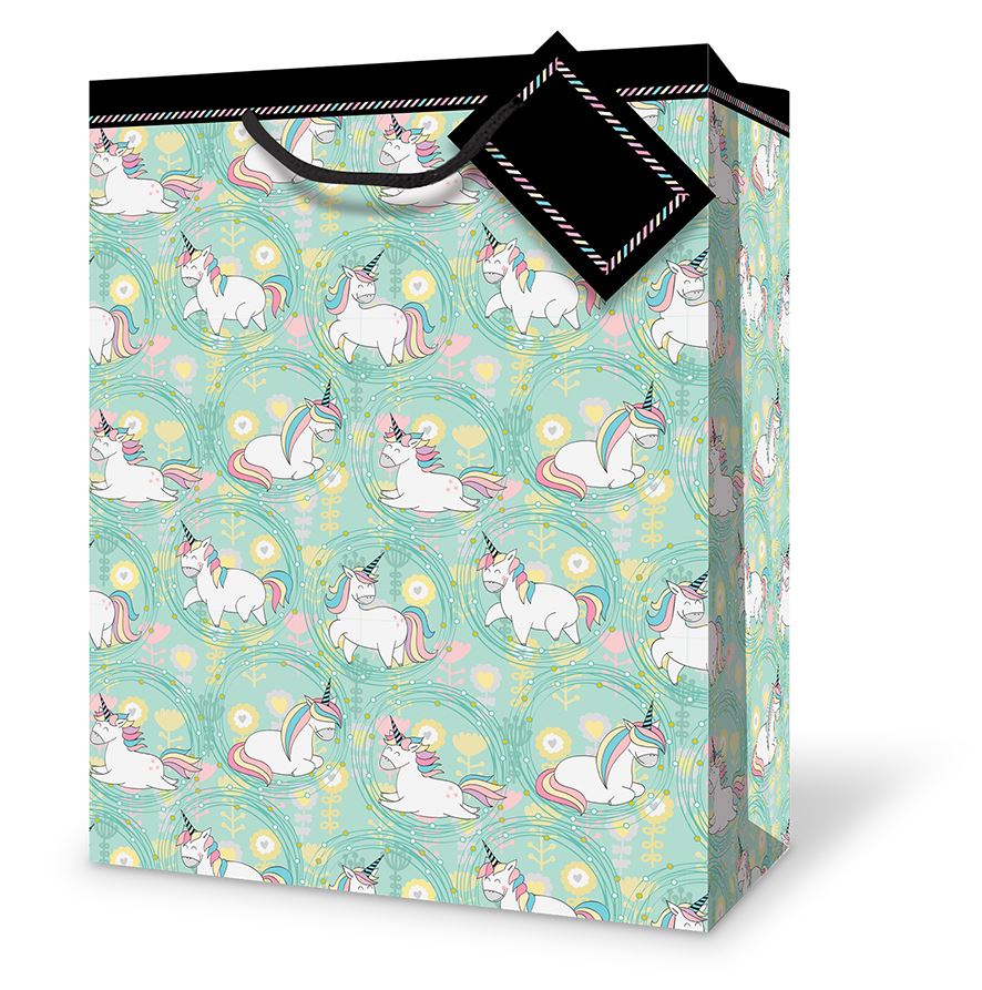 SAC CADEAU JUMBO - LICORNES OU BALLONS