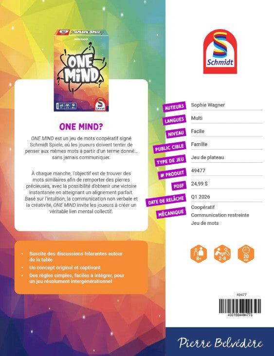 SCHMIDT - JEU ONE MIND