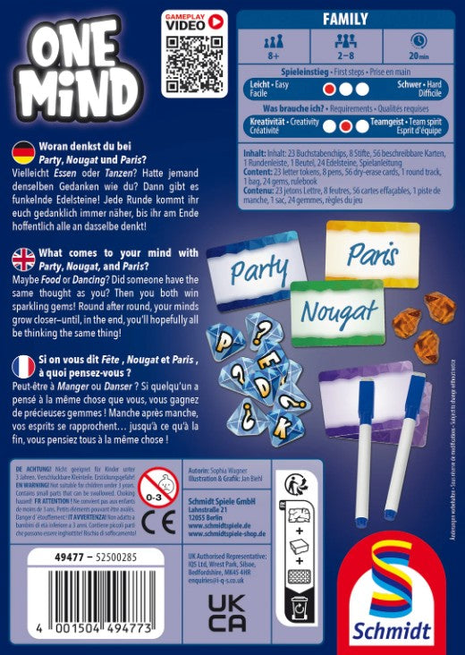 SCHMIDT - JEU ONE MIND