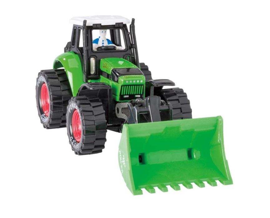 TRACTOR SCOOP - FRICTION DIE-CAST (ASSORTED)