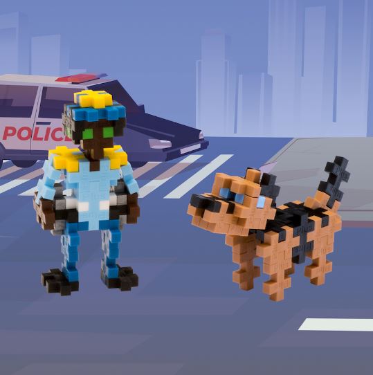 BLOCS PLUS-PLUS - TUBE - POLICE - 70 PIÈCES