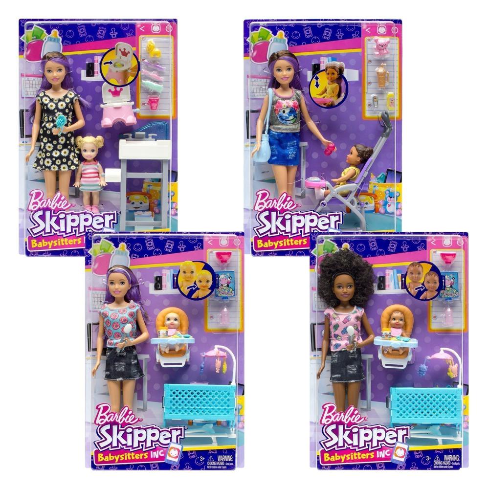 BARBIE SKIPPER - BABYSITTERS - ENSEMBLE DE JEU GARDIENNE ASST