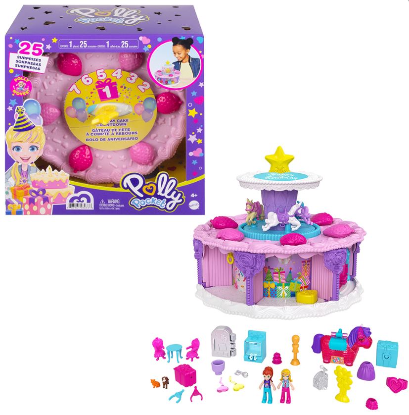 POLLY POCKET - GÂTEAU DE FÊTE À COMPTE À REBOURS