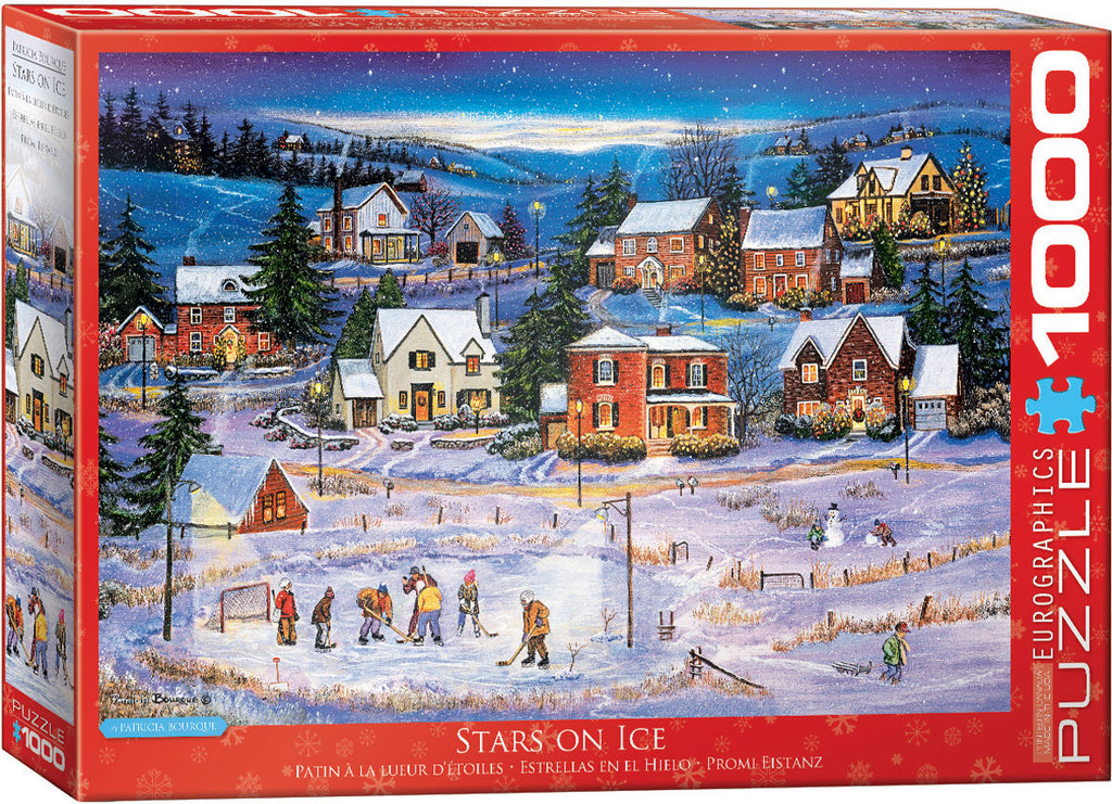 EUROGRAPHICS CASSE-TÊTE 1000 PIÈCES - PATIN À LA LUEUR D'ÉTOILES (NOËL)