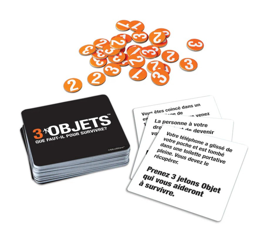 JEU 3 OBJETS - QUE FAUT-IL POUR SURVIVRE? (3 THINGS) - Version française