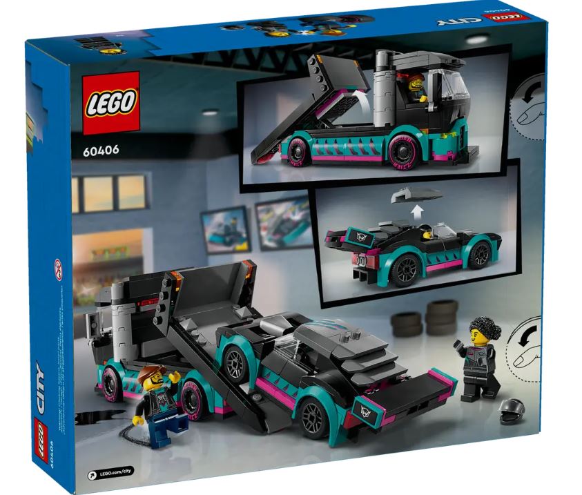 LEGO CITY - LA VOITURE DE COURSE ET LE CAMION PORTE-VOITURES #60406