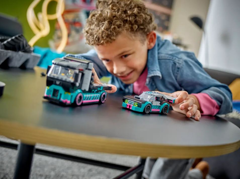 LEGO CITY - LA VOITURE DE COURSE ET LE CAMION PORTE-VOITURES #60406