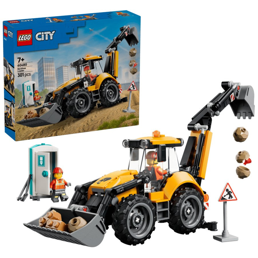 LEGO CITY - YELLOW BACKHOE LOADER #60480
