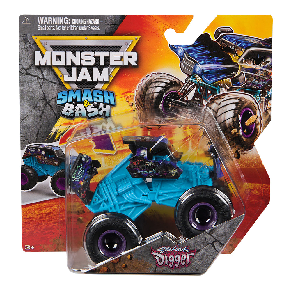 MONSTER JAM - 1:64 SMASH & BASH TRUCK ASST
