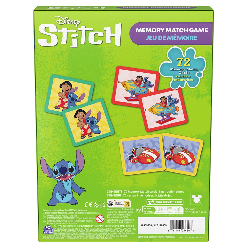 JEU DE MÉMOIRE - STITCH