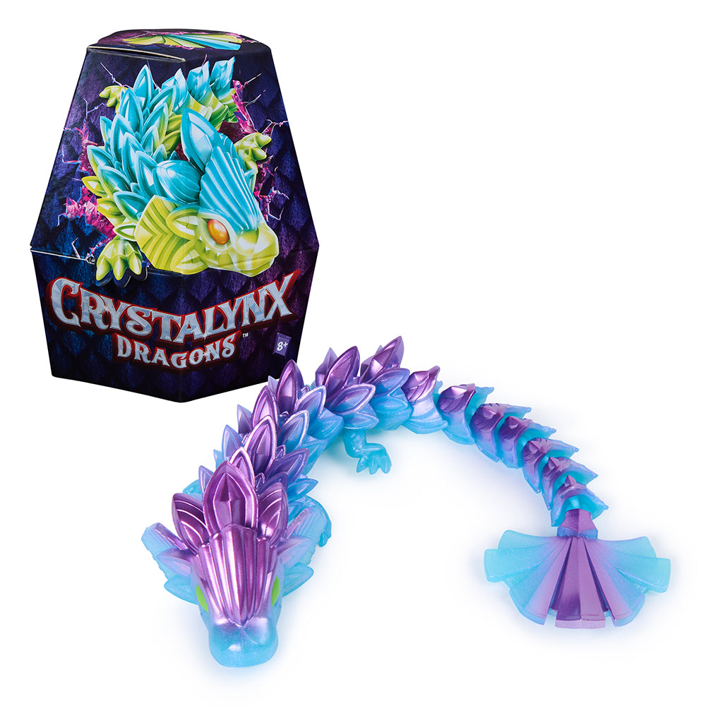 CRYSTALYNX - 9 INCH COLLECTIBLE DRAGON ACTION FIGURE ASST