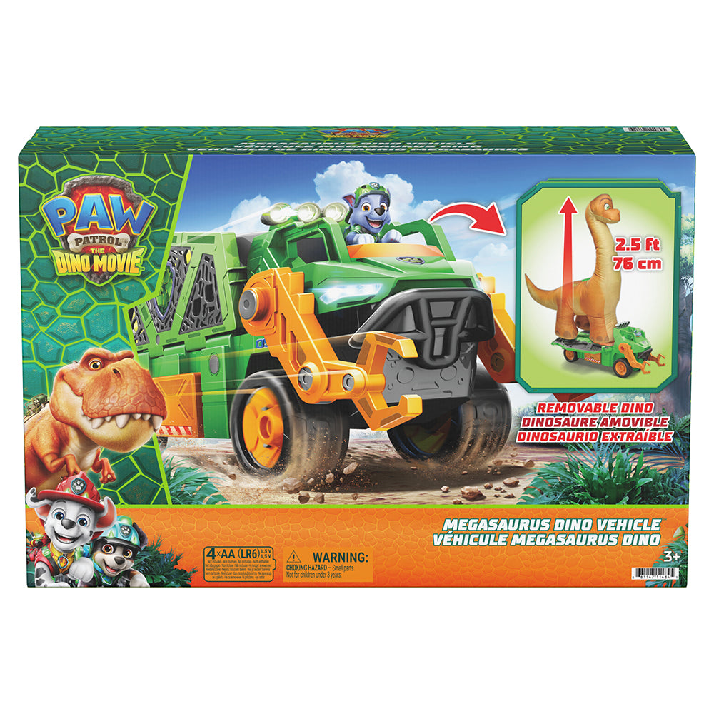 PAT' PATROUILLE - DINO - VÉHICULE MEGASAURUS DINO AVEC DINOSAURE GONFLABLE DE 76,2 CM (30")