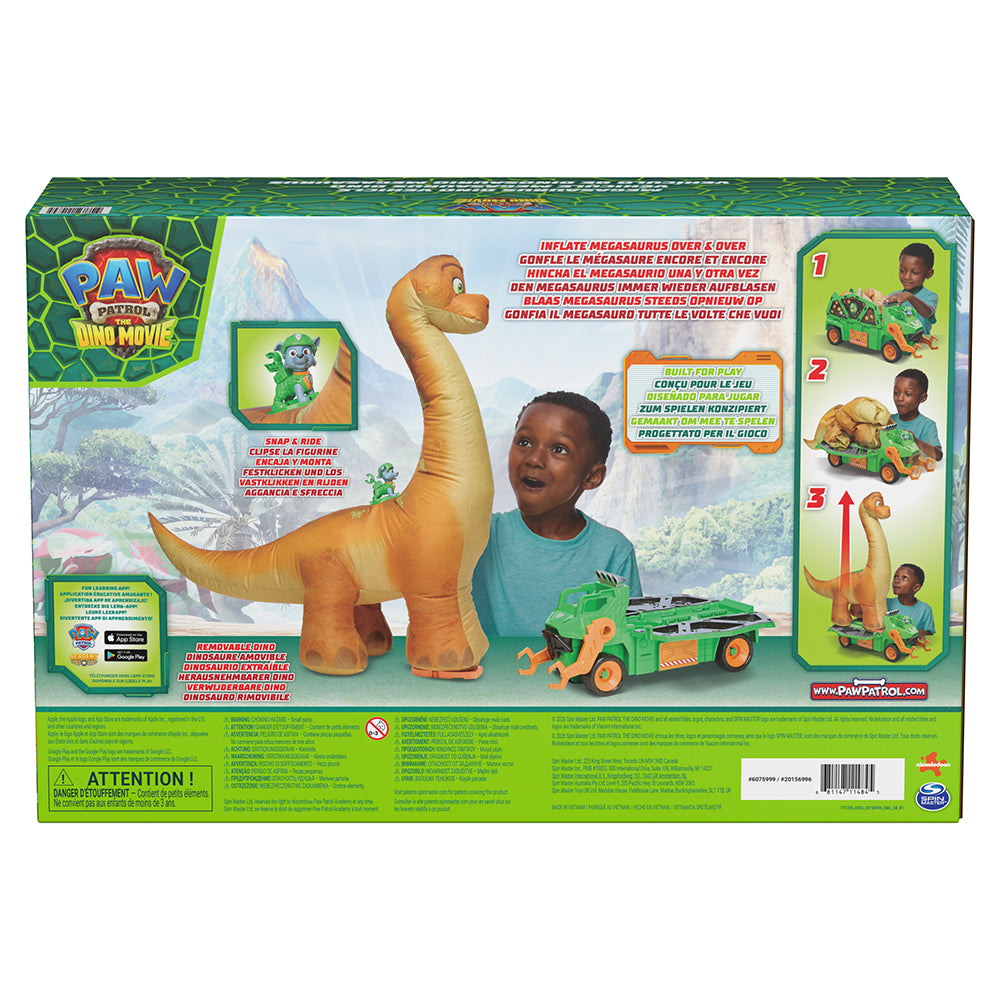 PAT' PATROUILLE - DINO - VÉHICULE MEGASAURUS DINO AVEC DINOSAURE GONFLABLE DE 76,2 CM (30")