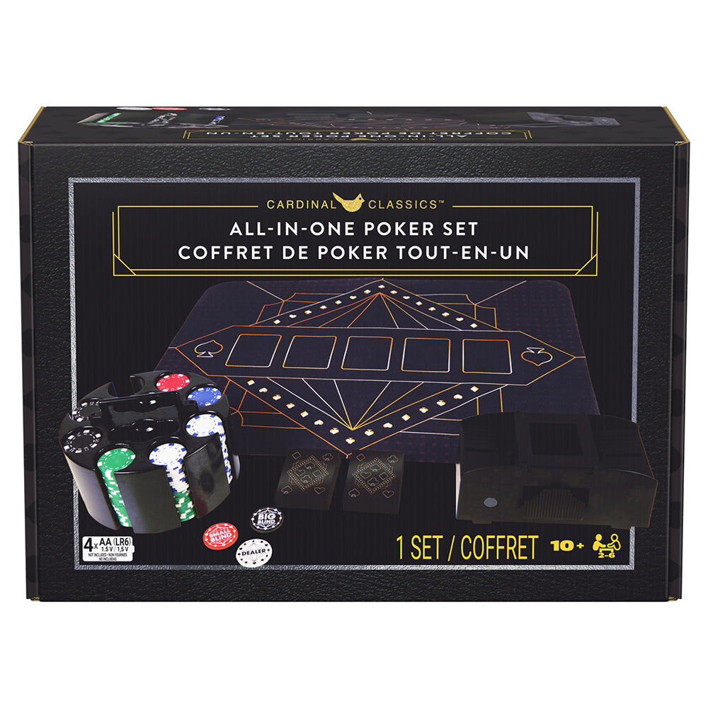 JEU CLASSIQUE COFFRET DE POKER TOUT-EN-UN - Version multilingue