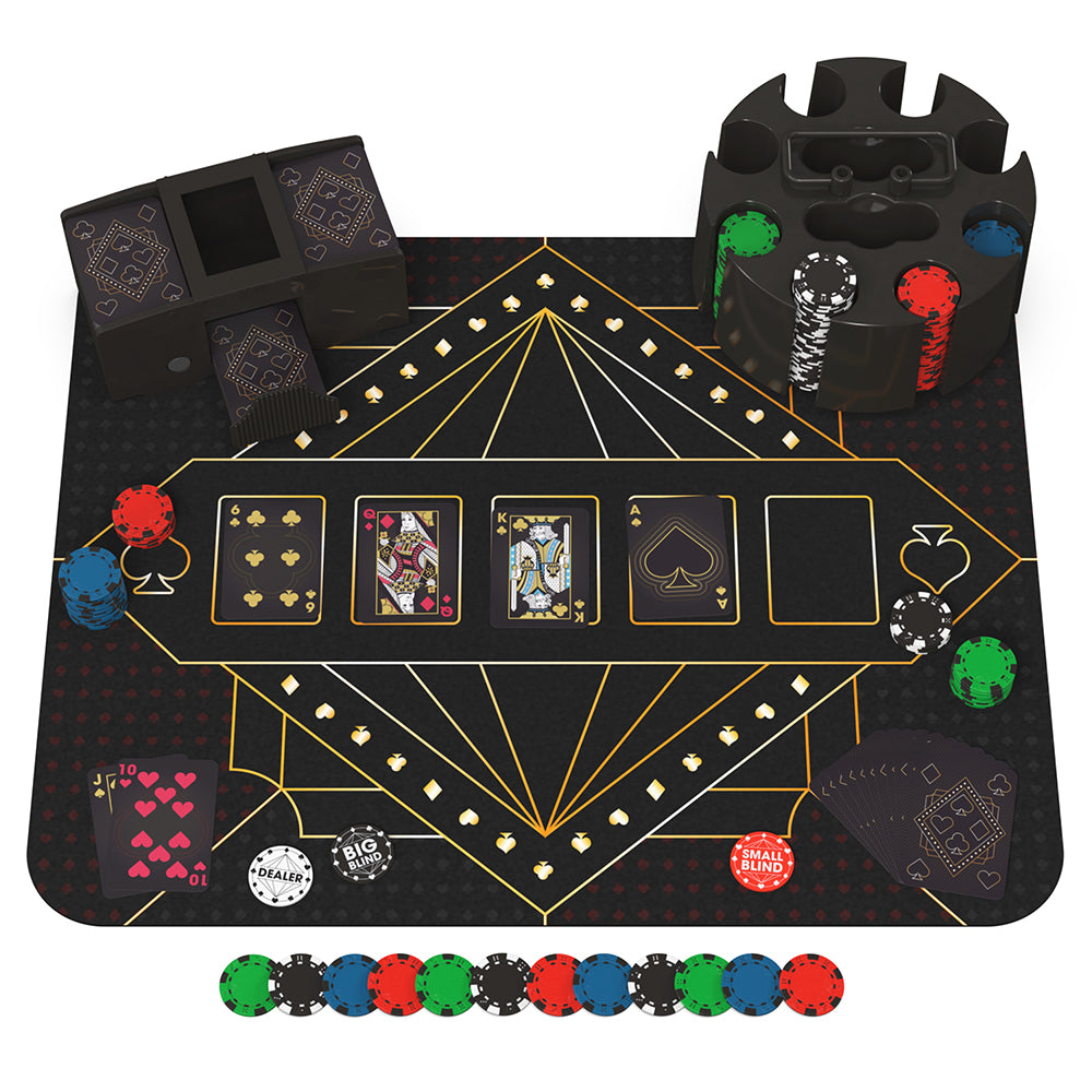 JEU CLASSIQUE COFFRET DE POKER TOUT-EN-UN - Version multilingue