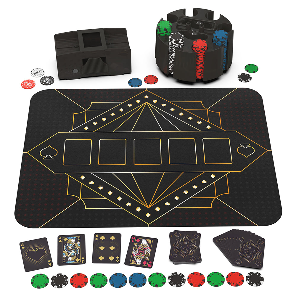 JEU CLASSIQUE COFFRET DE POKER TOUT-EN-UN - Version multilingue