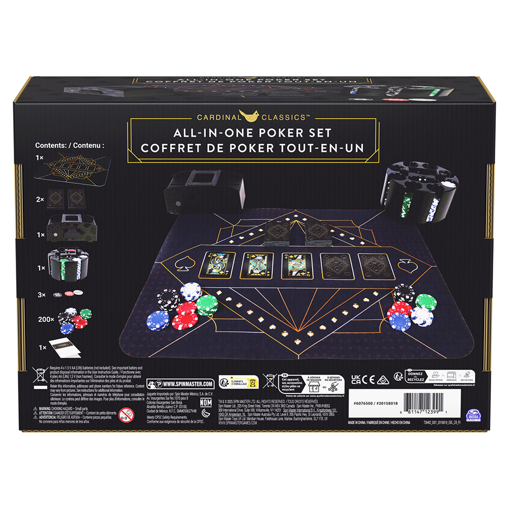 JEU CLASSIQUE COFFRET DE POKER TOUT-EN-UN - Version multilingue