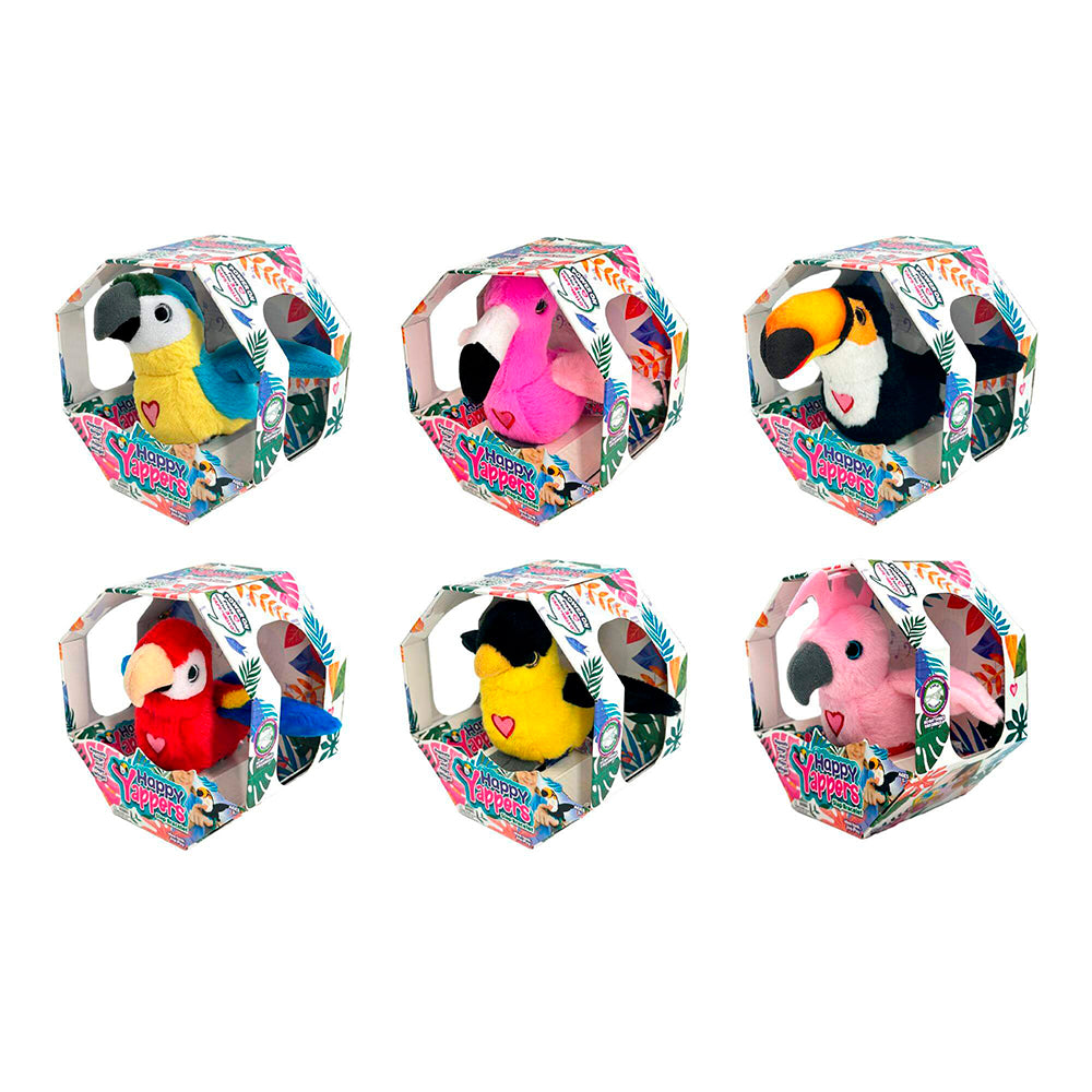 HAPPY YAPPERS - HUGGABLE INTERACTIVE PLUSH (SNAP BRACELET) ASST