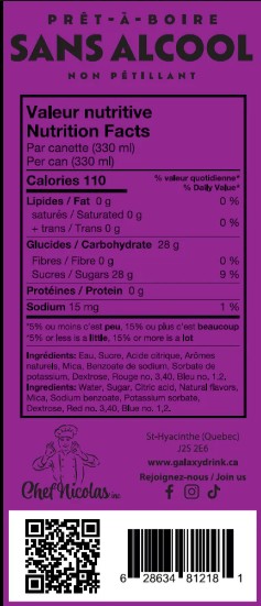 GALAXY DRINK - PINK LEMONADE CANS - 330 ML