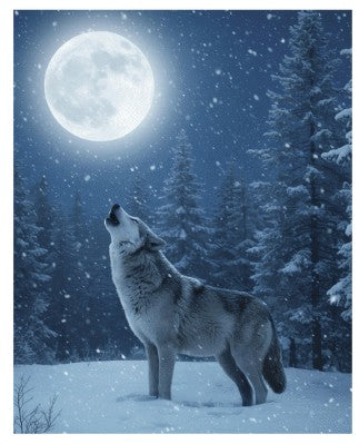 PRINTED MICROPOLAR THROW 48X60 WOLVES