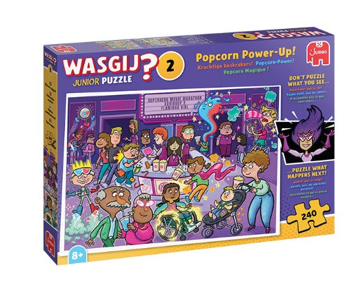 WASGIJ JUNIOR NO 2 JIGSAW PUZZLE 240 PIECES - POPCORN POWER-UP! #70-00807