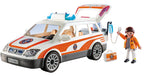 PLAYMOBIL - VOITURE ET AMBULANCIERS #70050