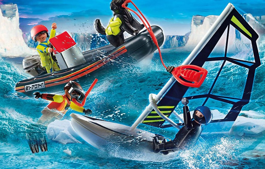 PLAYMOBIL CITY ACTION - RESCUE BOAT WITH SURFER #70141