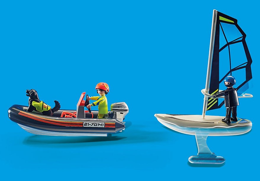 PLAYMOBIL CITY ACTION - RESCUE BOAT WITH SURFER #70141